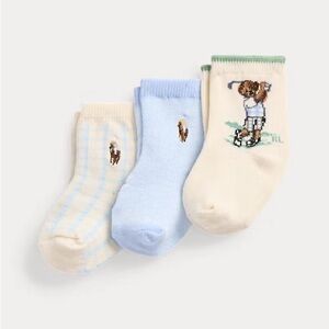 Polo Bear Ankle Sock 3-Pack